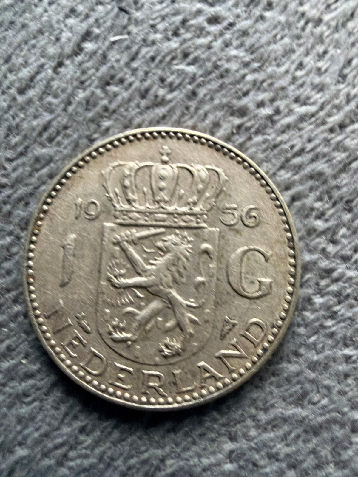 1 Gulden 1956 Koningin Juliana Zilveren Munt, 1 gulden, Koningin Juliana, Zilver, Ophalen of Verzenden