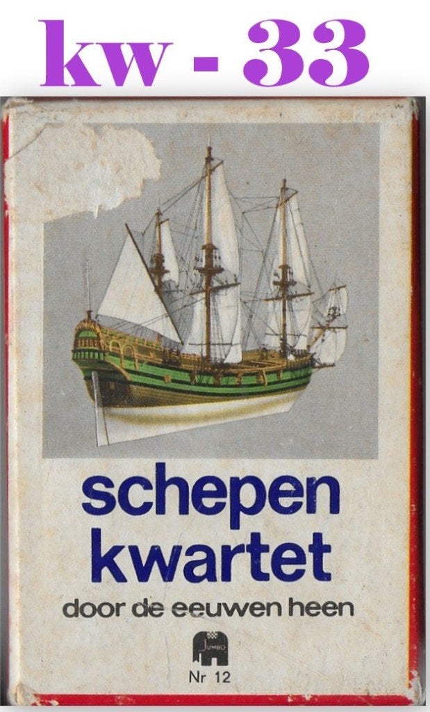 KW33 - Schepen Kwartet ( Jumbo nr 12 ) 36 kaarten, Ophalen of Verzenden, Gebruikt, Kwartet(ten)