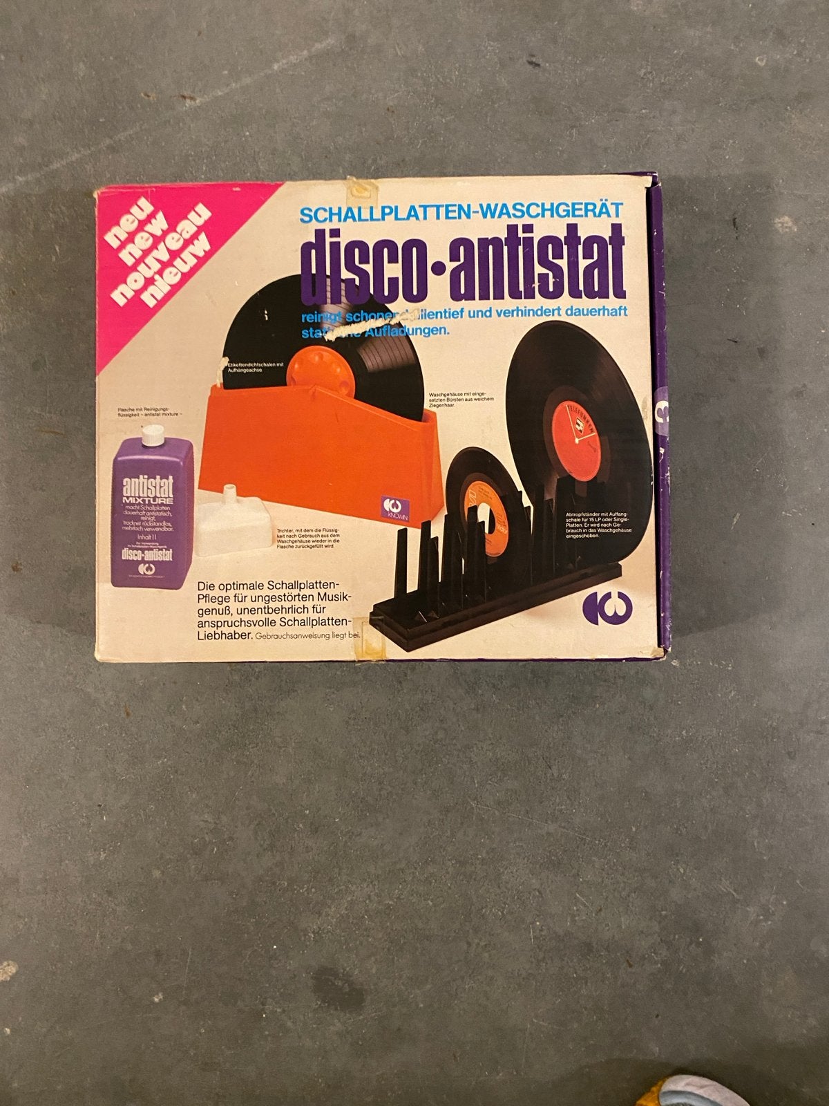 Disco-Antistat vintage platenwasmachine voor vinylplaten, Audio, Tv en Foto, Platenspelers, Ophalen of Verzenden, Nieuw, Overige merken