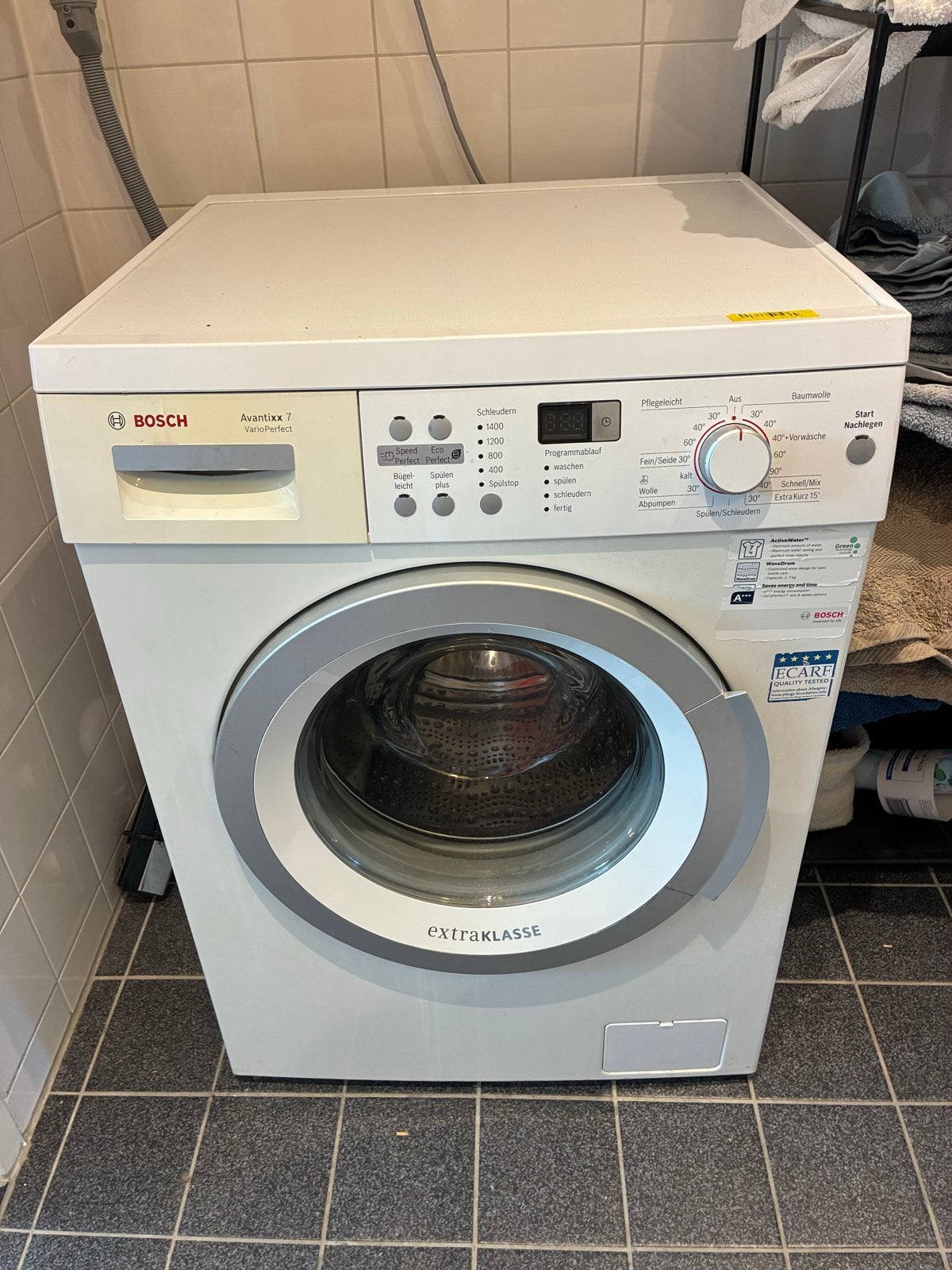 Bosch Avantixx 7 VarioPerfect Wasmachine - Extrakklasse, Ophalen, Gebruikt, 85 tot 90 cm, 1200 tot 1600 toeren