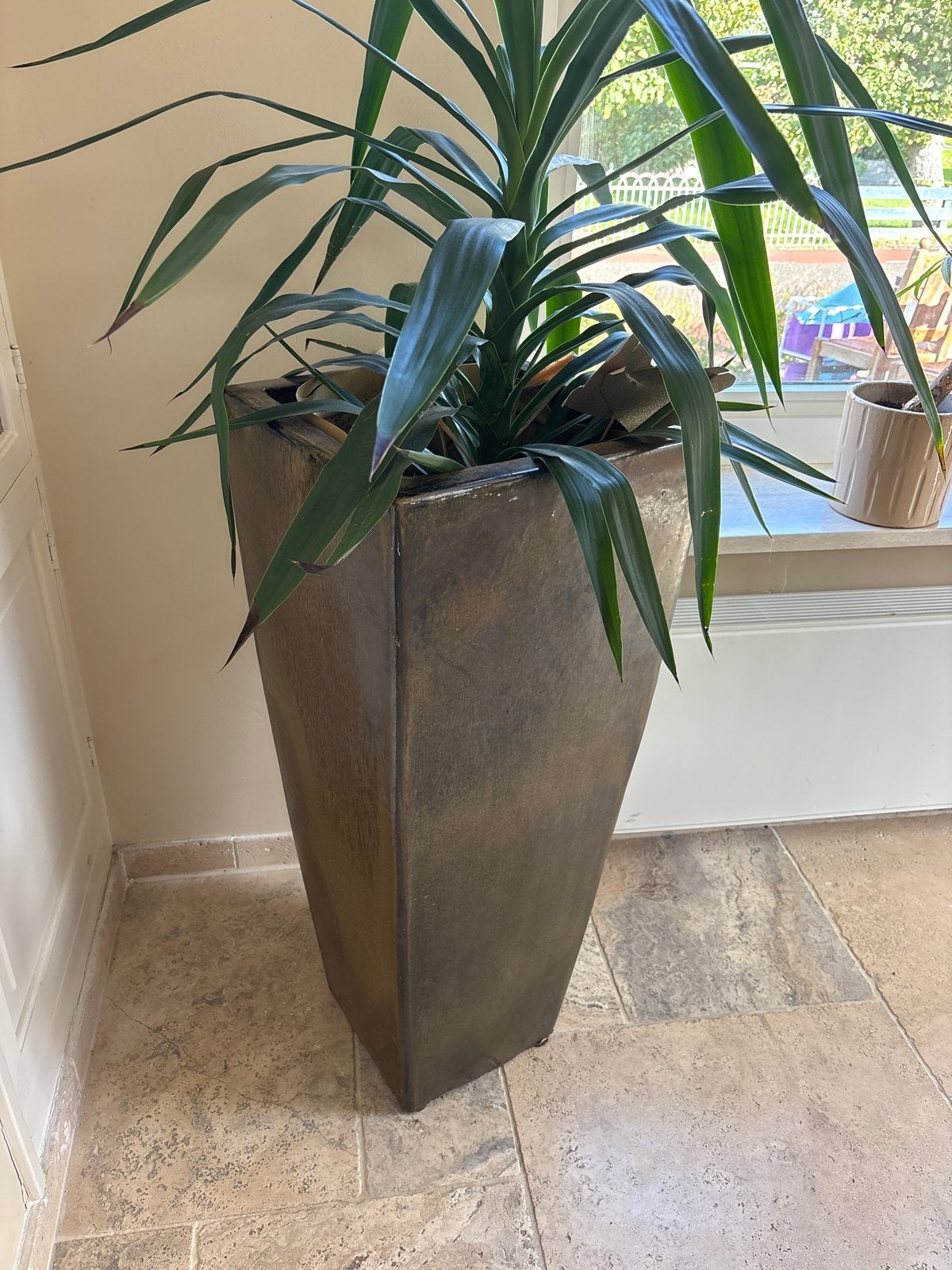 Grote, zware plantenbak - Goede kwaliteit, Ophalen, Gebruikt, Minder dan 60 cm, Vierkant