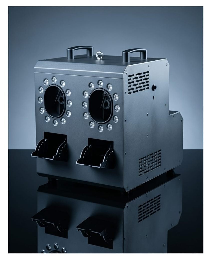DJLicht 2000W Rook en Bellenblaasmachine met 2 wielen leds, Geluidgestuurd, Nieuw, Ophalen of Verzenden, .