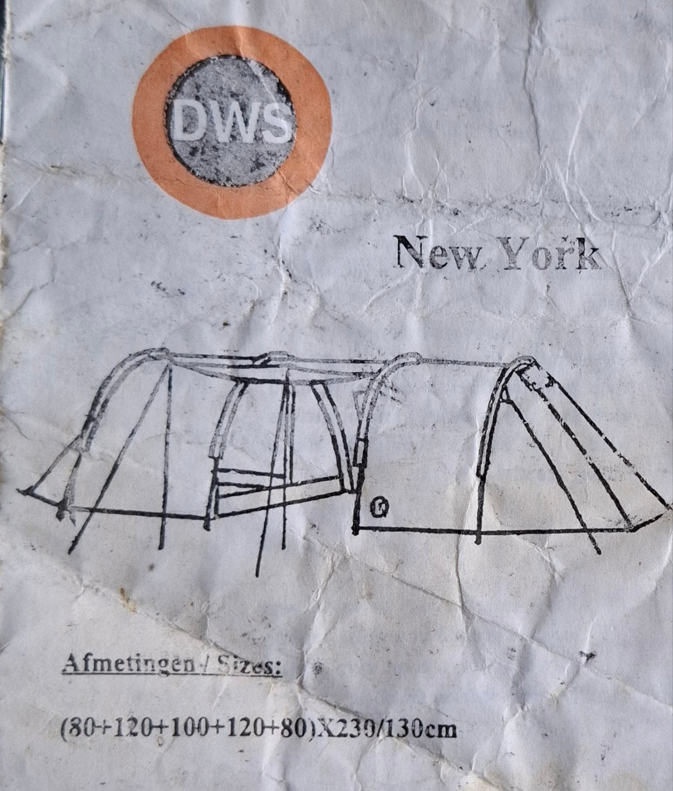 DWS New York,  4pers tent met luifeltje., Ophalen of Verzenden