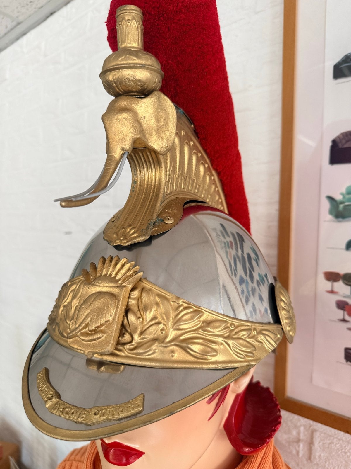 Ceremoniële Helm Republikeinse Garde Ivoorkust, Ophalen of Verzenden, Landmacht, Overige gebieden, Helm of Baret
