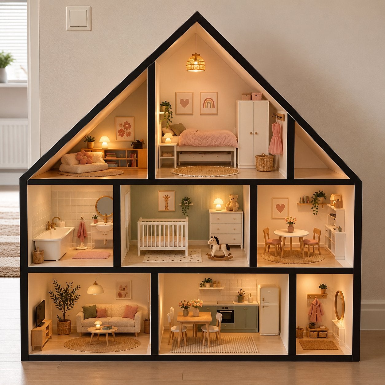 Uniek design poppenhuis, Ophalen, Gebruikt, Jongen of Meisje
