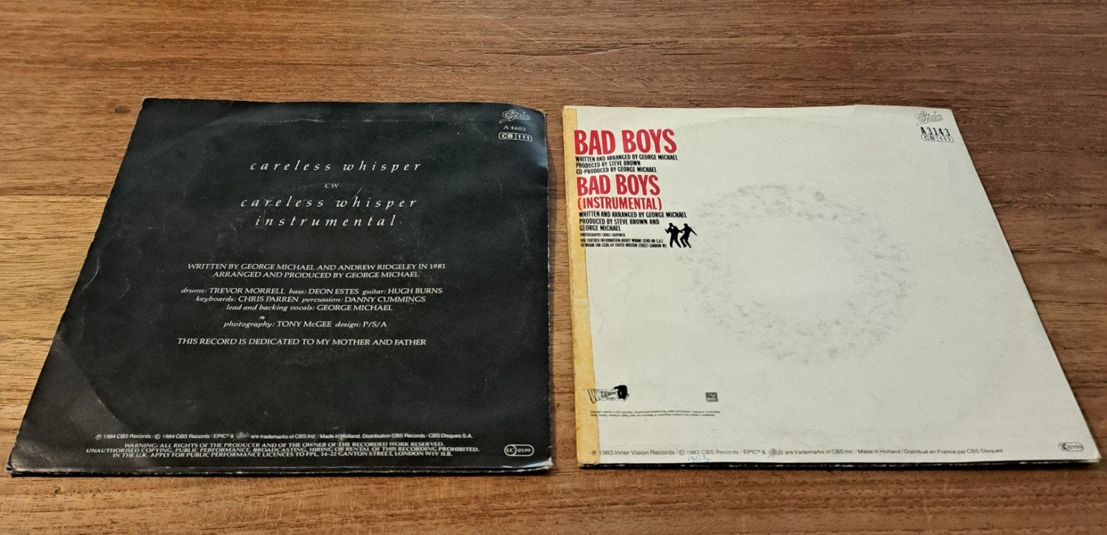 2x Vinyl Single 7" - George Michael & Wham! 80's, Cd's en Dvd's, Ophalen of Verzenden, Gebruikt, 7 inch, Pop
