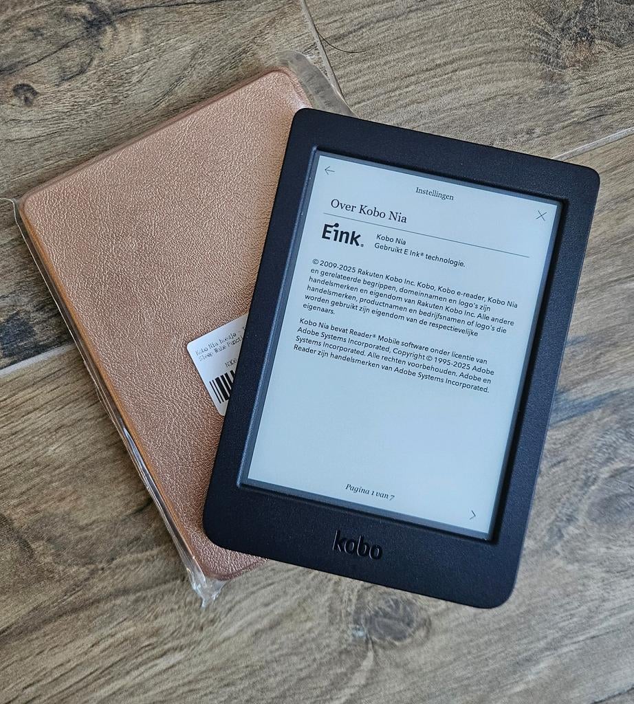 Zgan Kobo Nia ereader met nieuwe sleepcover, 8 GB, Rakuten Kobo Inc, 6 inch of minder, Ophalen of Verzenden