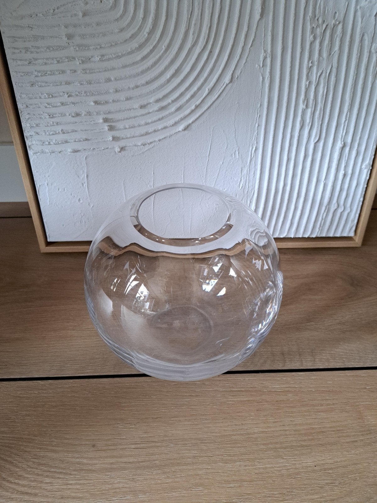 Vintage optische vaas met ribben, Ophalen of Verzenden