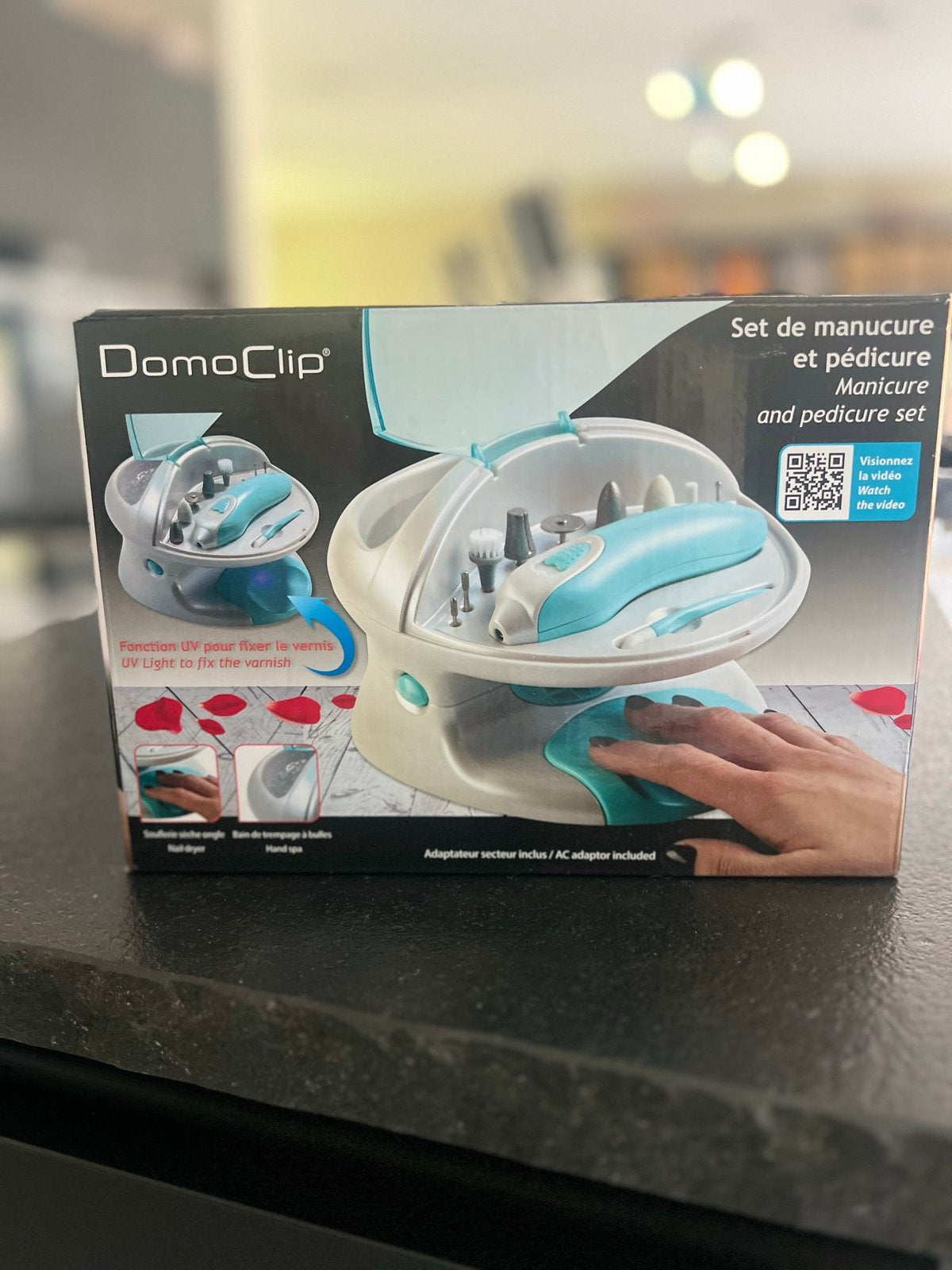DomoClip manicure- en pedicureset met nageldroger en UV-lamp, Ophalen of Verzenden, Gebruikt, Overige typen
