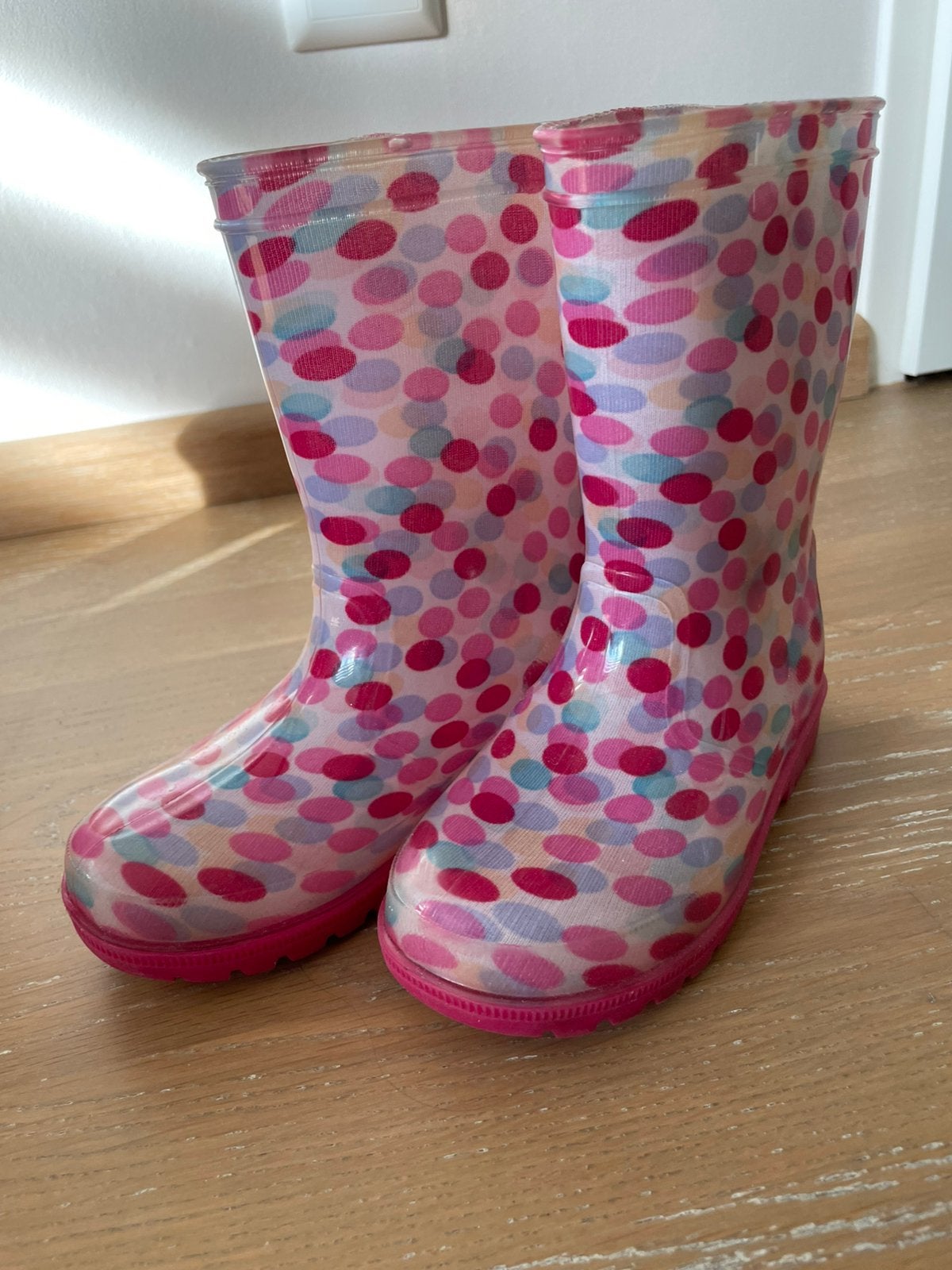 Regenlaarzen meisje stippen maat 28, Kinderen en Baby's, Ophalen of Verzenden, Zo goed als nieuw, Meisje, Laarzen
