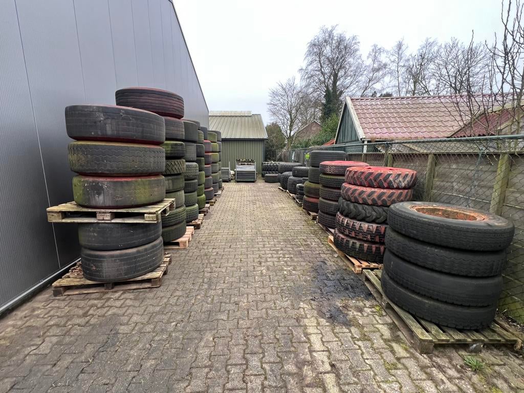 Partij banden landbouwbanden gazonbanden op velg, Ophalen of Verzenden