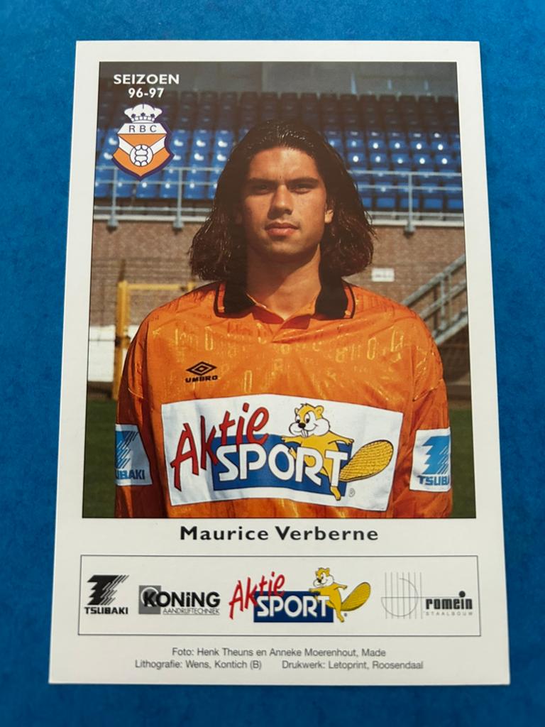 Maurice Verberne - RBC, Verzenden, Zo goed als nieuw, Overige binnenlandse clubs, Spelerskaart
