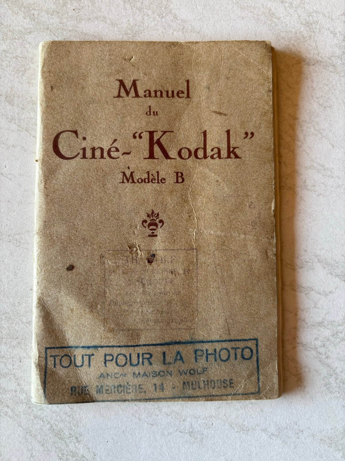 Collectors item: Gebruiksaanwijzing Kodak Ciné Modèle B, Ophalen of Verzenden, Voor 1940, Overige typen