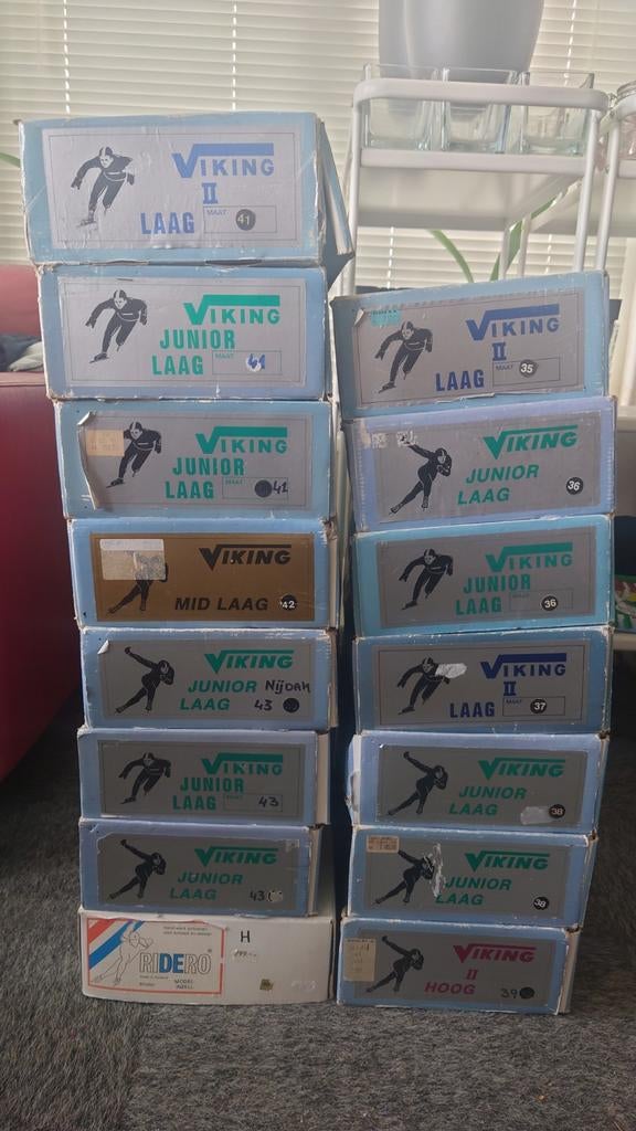 Partij 16 paar schaatsen van Viking Raps Nijdam, Sport en Fitness, Schaatsen, Ophalen, Zo goed als nieuw, Noren
