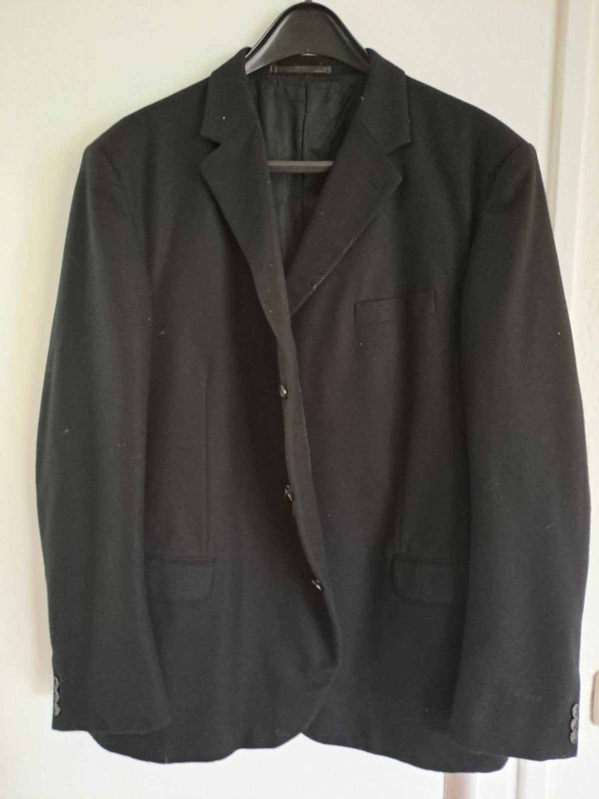 ouderwets colbert zwart mt 56 100% wol, Ophalen of Verzenden, Heren