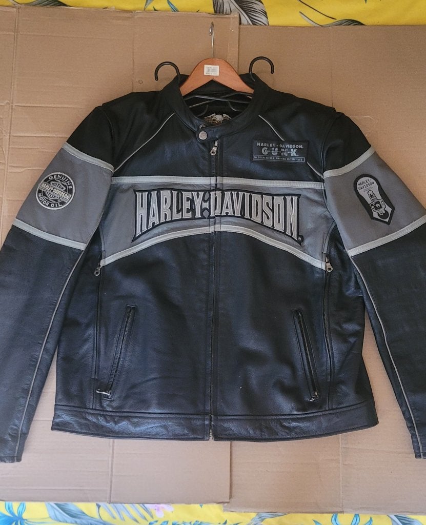 Harley-Davidson leren motorjas XL, Harley-Davidson, Heren, Jas | leer, Ophalen of Verzenden