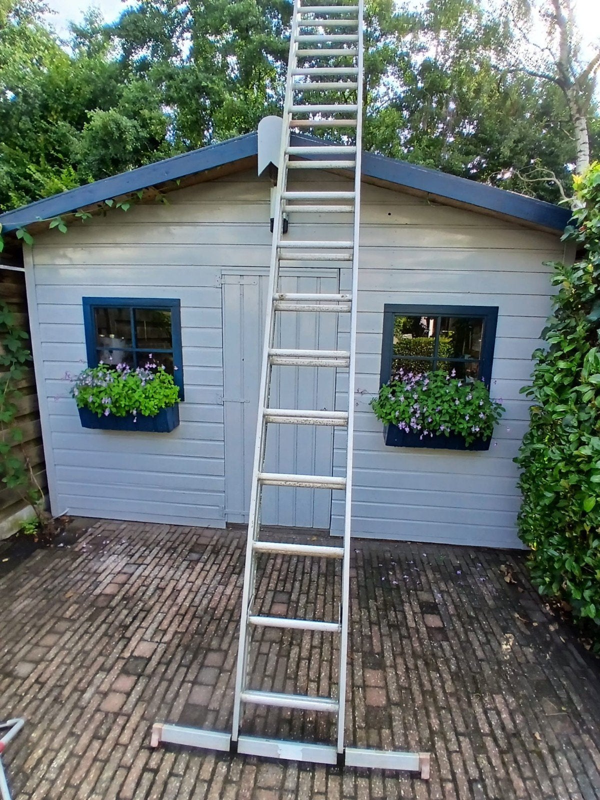 Altrex uitschuifbare ladder - 2 x 14 tredenr, Ophalen, Ladder, 4 meter of meer