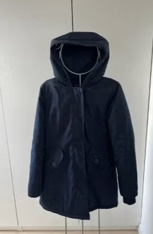 Donkerblauwe jas van Attentif Paris, maat 36 (S), Blauw, Ophalen of Verzenden, Zo goed als nieuw, Attentif paris
