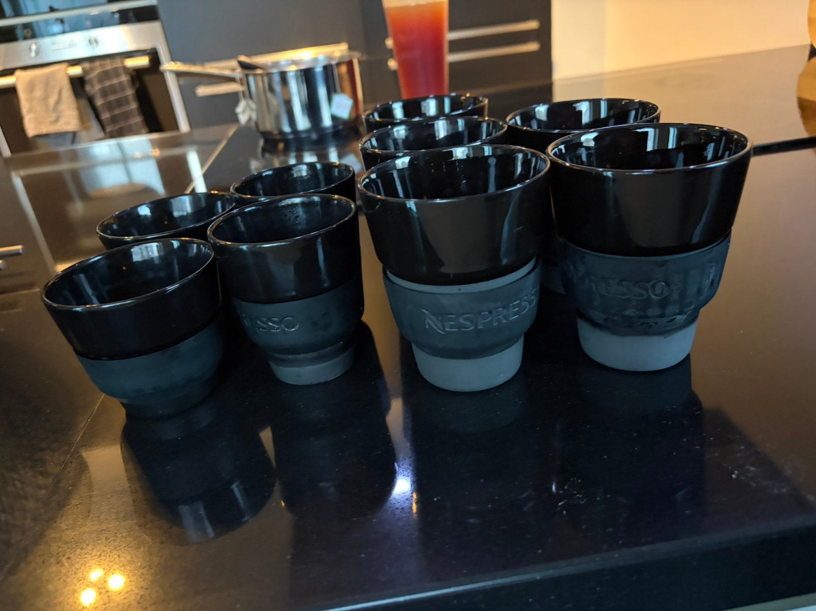 Nespresso touch koffiekopjes collectie, Ophalen of Verzenden, Gebruikt, Kop(pen) en/of Schotel(s)