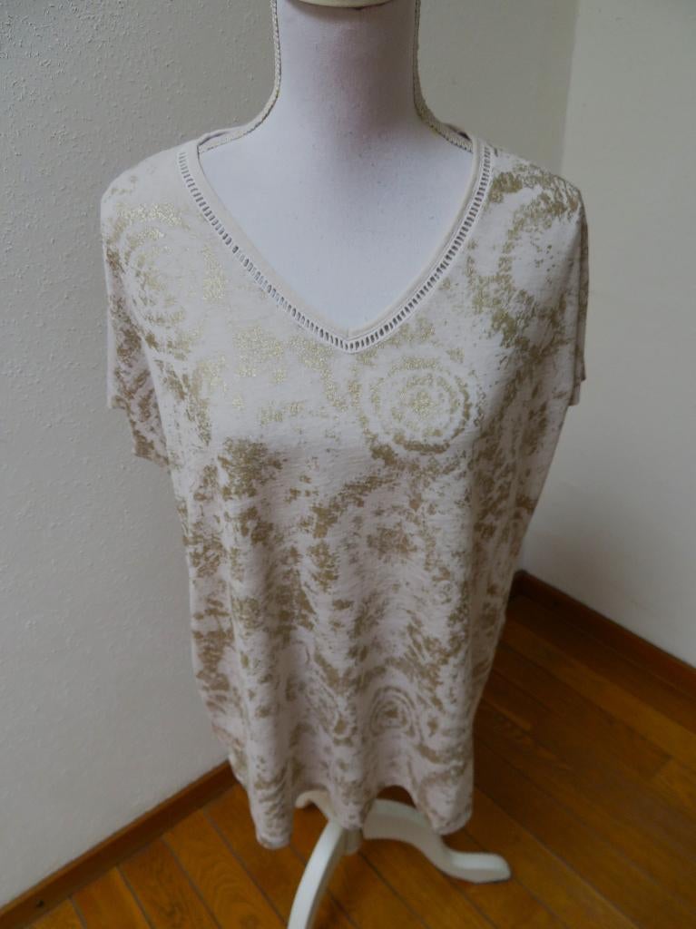 F61 CARTOON apart shirt beige goud maat 42, Cartoon, Beige, Maat 42/44 (L), Ophalen of Verzenden