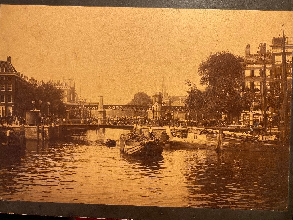 Foto Rotterdam Bolwerk 1910, Verzamelen, Foto's en Prenten, Gebruikt, Verzenden, Foto, Gebouw