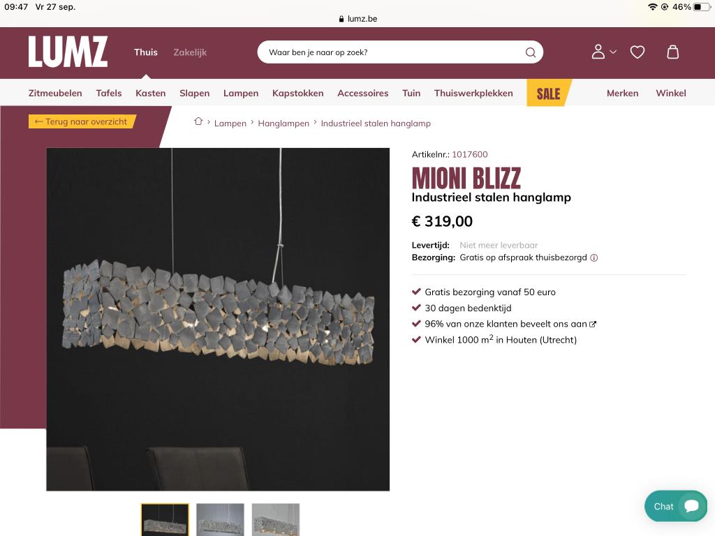 Hanglamp industriële modern, Ophalen, Industriële modern, Zo goed als nieuw, Metaal