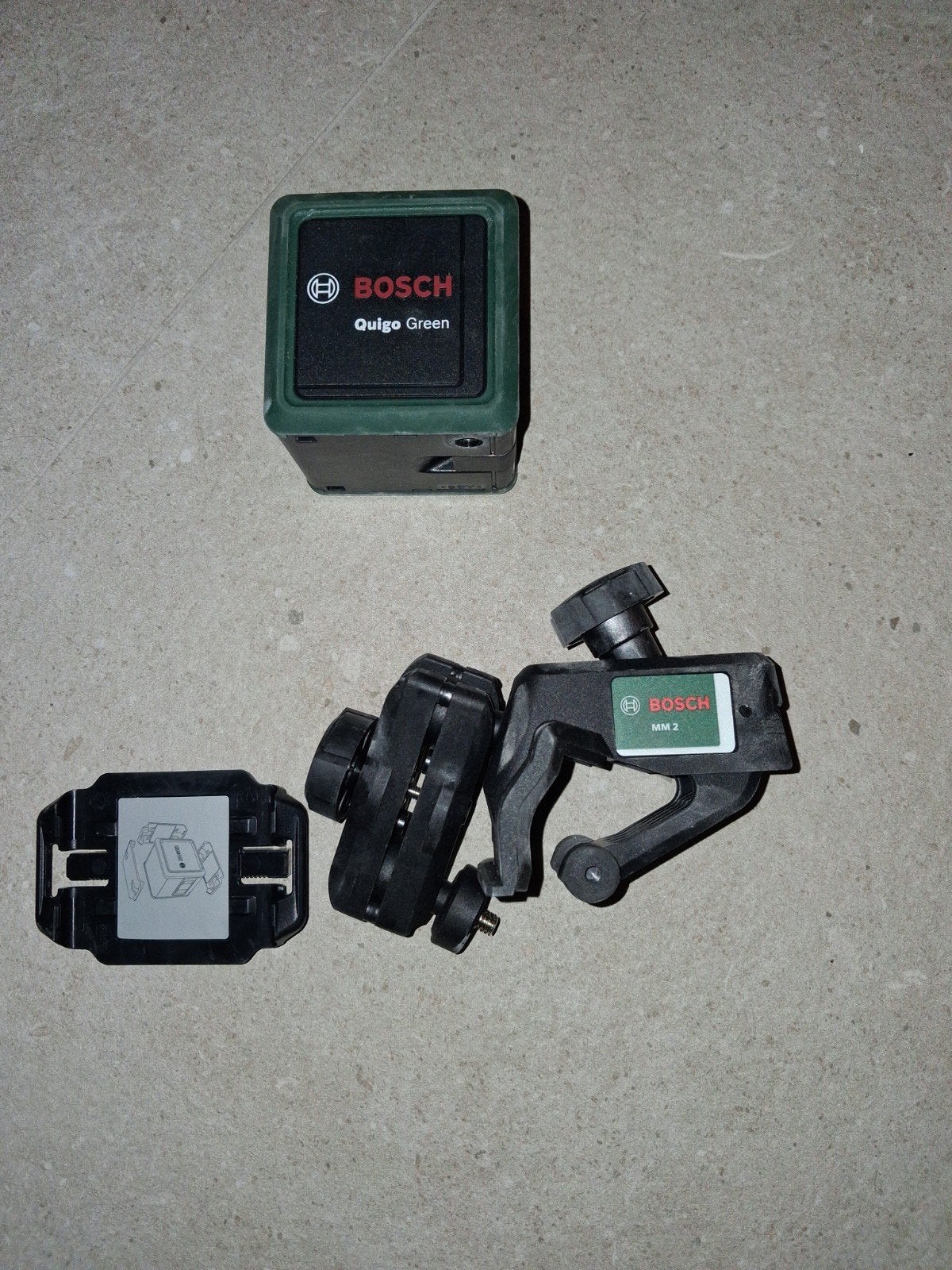 Bosch Quigo Green kruislijnlaser met statief, Ophalen of Verzenden, Zo goed als nieuw, Overige meters
