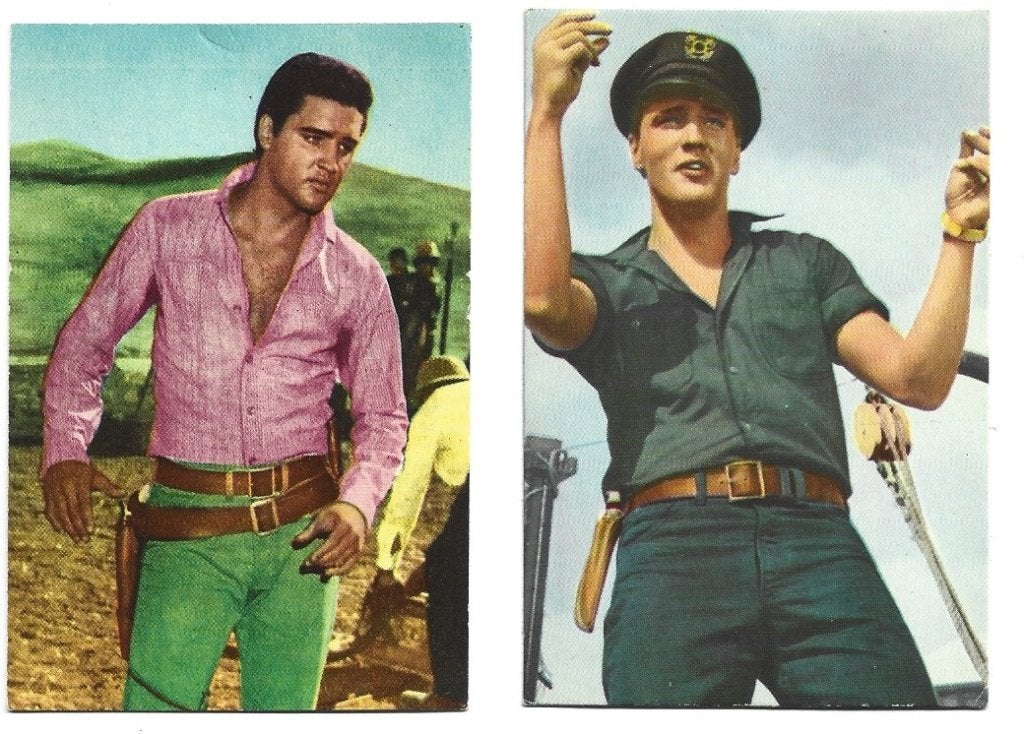 Set van 2 Vintage Elvis Presley Verzamelkaarten – Joy Amst., Verzenden, 1960 tot 1980, Ongelopen, Muziek