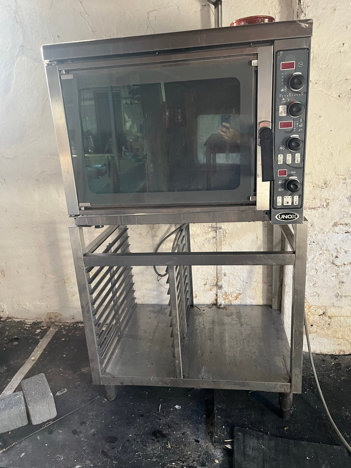 UNOX XV303G horeca oven 5-laags + RVS onderstel, Ophalen, Gebruikt, Ovens, Magnetrons en Steamers