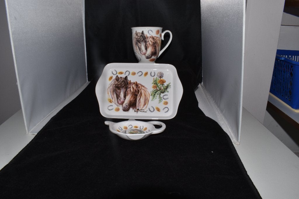 Tea for One Set Paarden, Info@detagrijn.com, Overige materialen, Overige merken, Overige typen