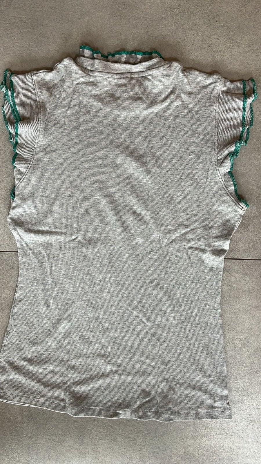 Eksept geribbelde top met groene details, maat L, Kleding | Dames, T-shirts, Maat 42/44 (L), Ophalen of Verzenden, Zo goed als nieuw