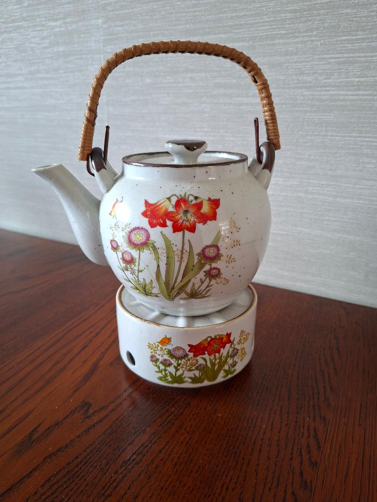 Wild Flowers theepot plus theelicht, Huis en Inrichting, Keuken | Servies, Overige typen, Ophalen of Verzenden, Zo goed als nieuw