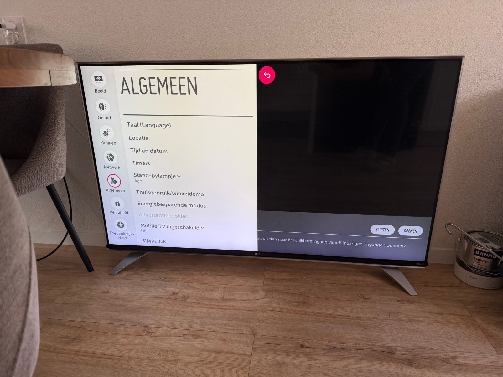 LG 55 inch ultra HD tv incl beugel, Audio, Tv en Foto, Televisies, Ophalen, 50 Hz, Zo goed als nieuw, 100 cm of meer