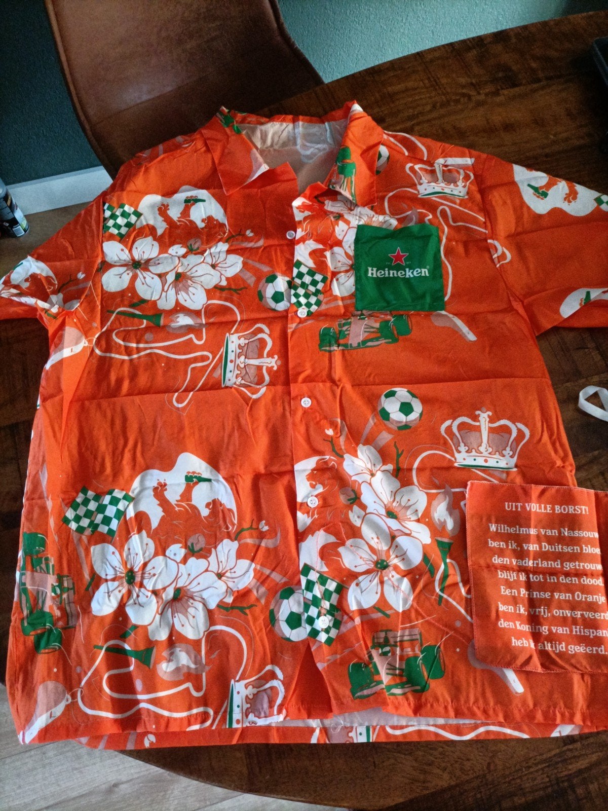 Heineken Oranje blouse L/XL, Kleding | Heren, Overige Herenkleding, Zo goed als nieuw, Ophalen of Verzenden