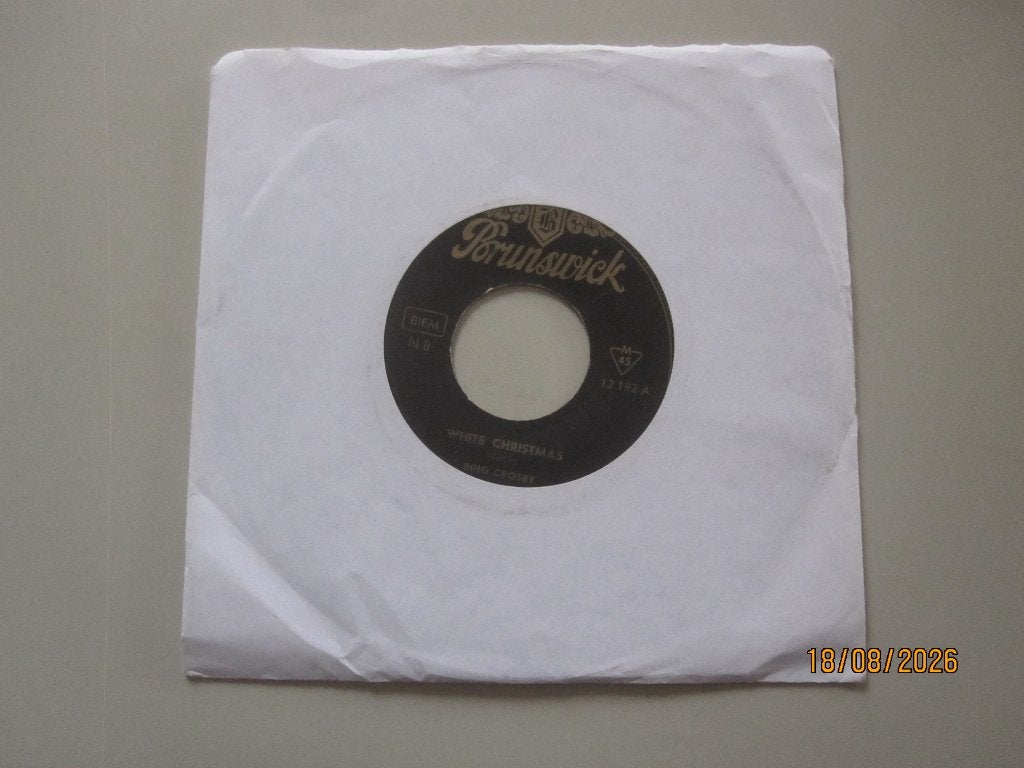 BING  CROSBY -  white christmas - vinyl 7", Gebruikt, 7 inch, Ophalen of Verzenden, Pop