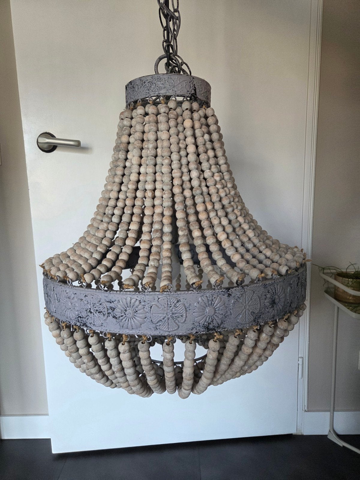 Kroonluchter/ kralen hanglamp, Ophalen of Verzenden, Zo goed als nieuw