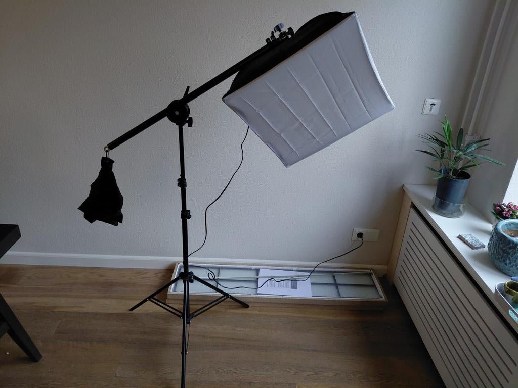 Fotostudio lamp met softbox en statief, Ophalen