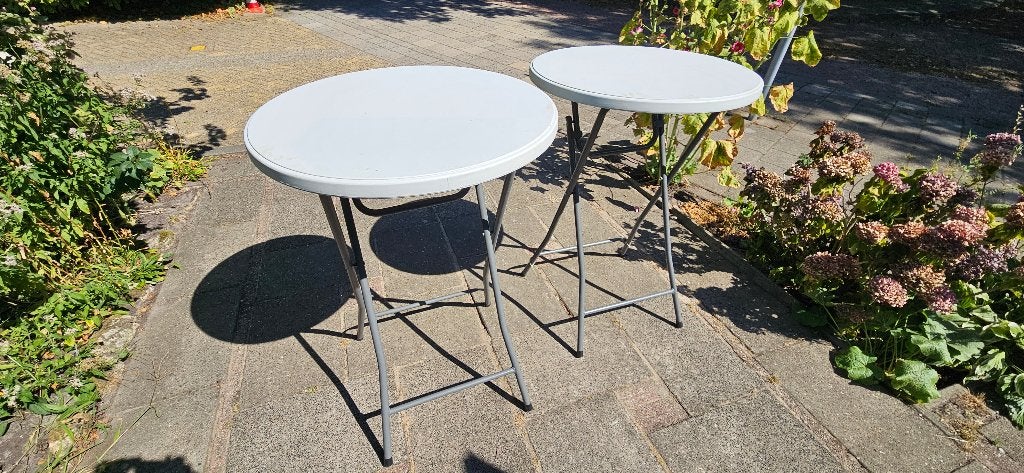 2x Witte Statafel / Party tafel – Diameter 80 CM, Huis en Inrichting, Tafels | Statafels, Ophalen, Gebruikt