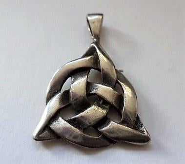Prachtige zilveren Keltische hanger, Triquetra (7539-874), Ophalen, Zo goed als nieuw, Zilver, Zilver