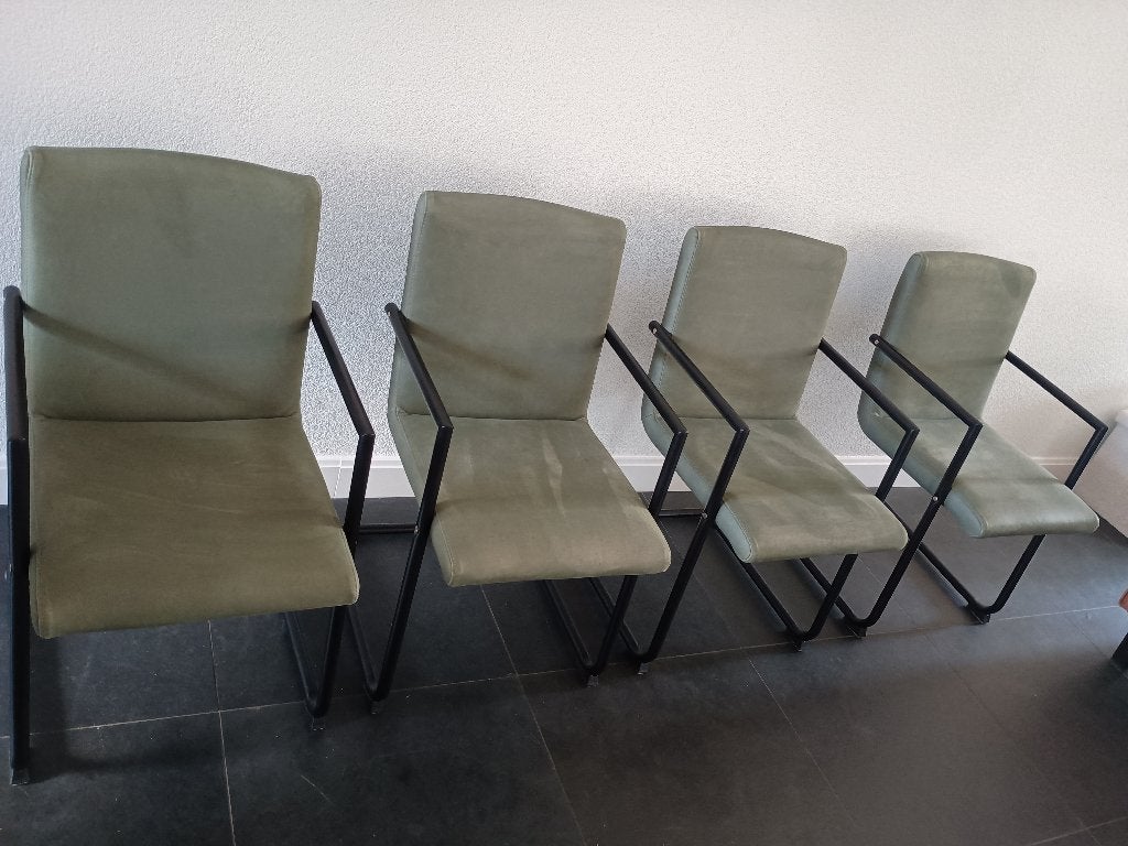 4 Leren stoelen, Ophalen, Gebruikt, Overige kleuren, Leer