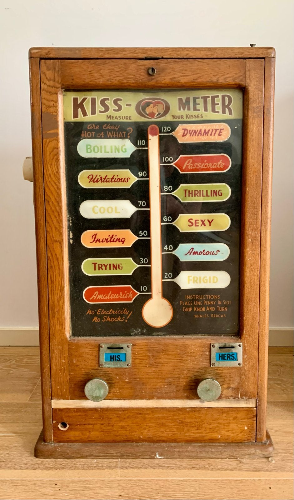 Vintage arcade Kiss-O-Meter, Ophalen, Gebruikt