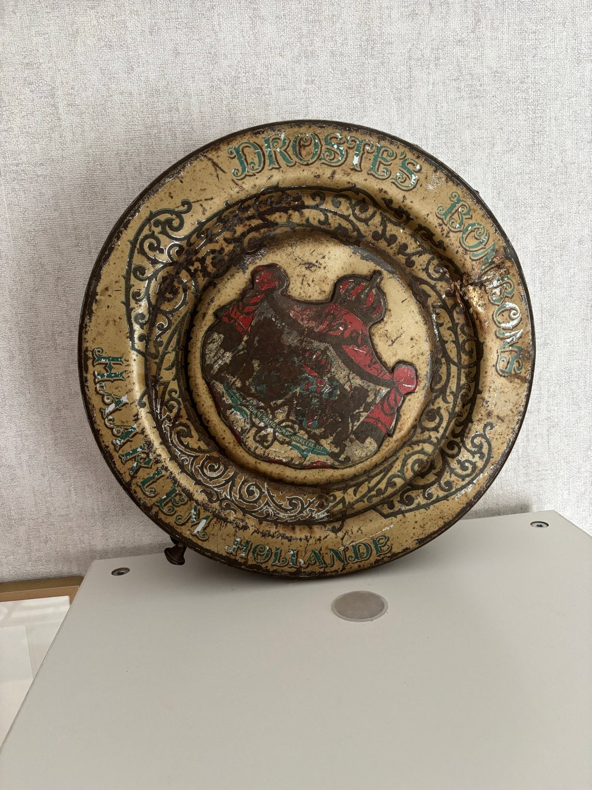 Vintage Droste Bonbons blik - Antiek groot verzamelblik, Verzamelen, Ophalen of Verzenden, Gebruikt, Overige, Droste