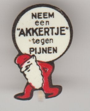 ''Akkertje'' vintage speld, Verzamelen, Speldjes, Pins en Buttons, Verzenden, Zo goed als nieuw
