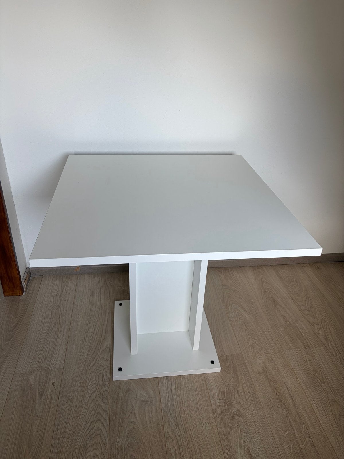 Gratis VidaXL witte tweepersoons eettafel, Huis en Inrichting, Tafels | Eettafels, Ophalen, Gebruikt, Vierkant, Tot twee personen