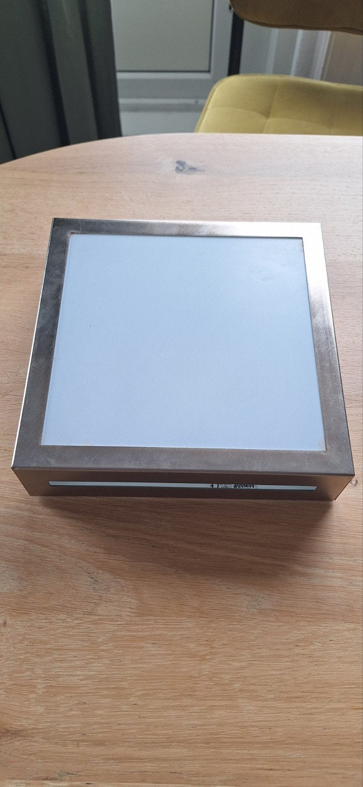 Plafonnière/plafondlamp 23x23 cm, Huis en Inrichting, Zilver, Gebruikt, Modern, Ophalen of Verzenden
