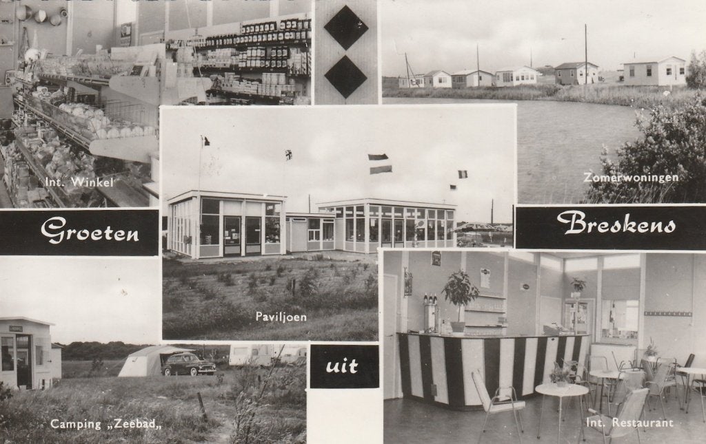 BRESKENS Camping Zeebad, Verzenden, 1960 tot 1980, Gelopen, Zeeland