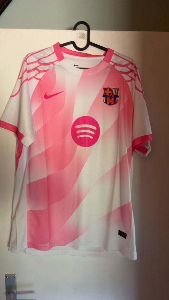 Barcelona/spotify shirt XL roze, Maat XL, Ophalen of Verzenden, Zo goed als nieuw, Shirt