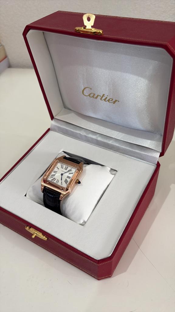 Cartier Santos Dumont Rose 38MM Horloge, Ophalen of Verzenden, Nieuw