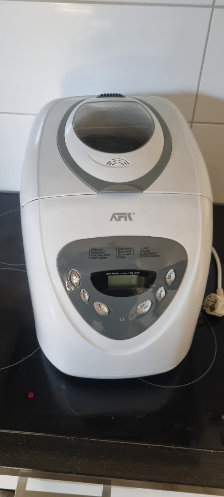 AFK Broodbakmachine, Gebruikt, 800 tot 1200 gram deeg, Kijkvenster, Ophalen
