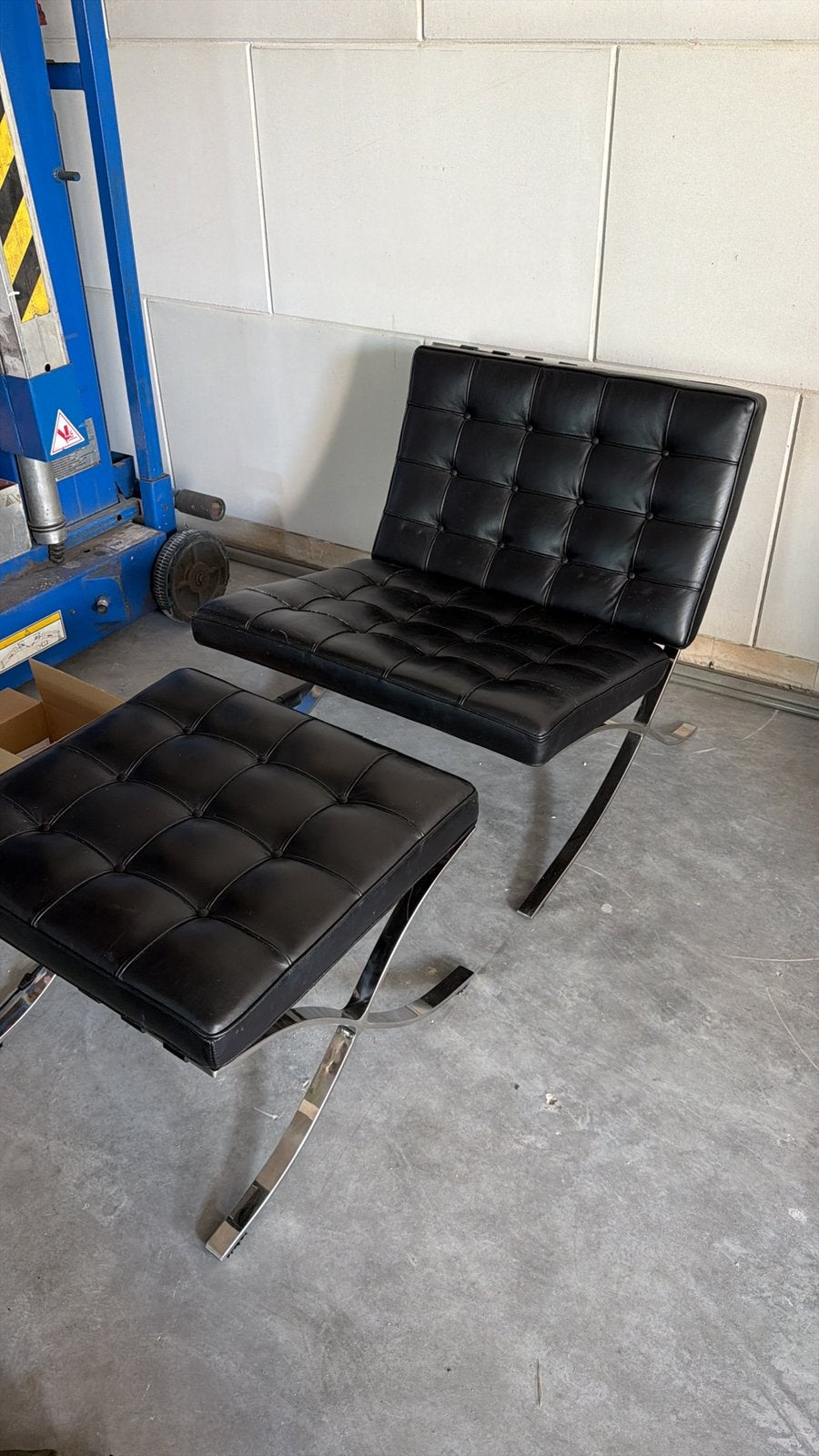 Barcelona chair zwart (nappaleer), Ophalen, Bar, Zwart, Bar
